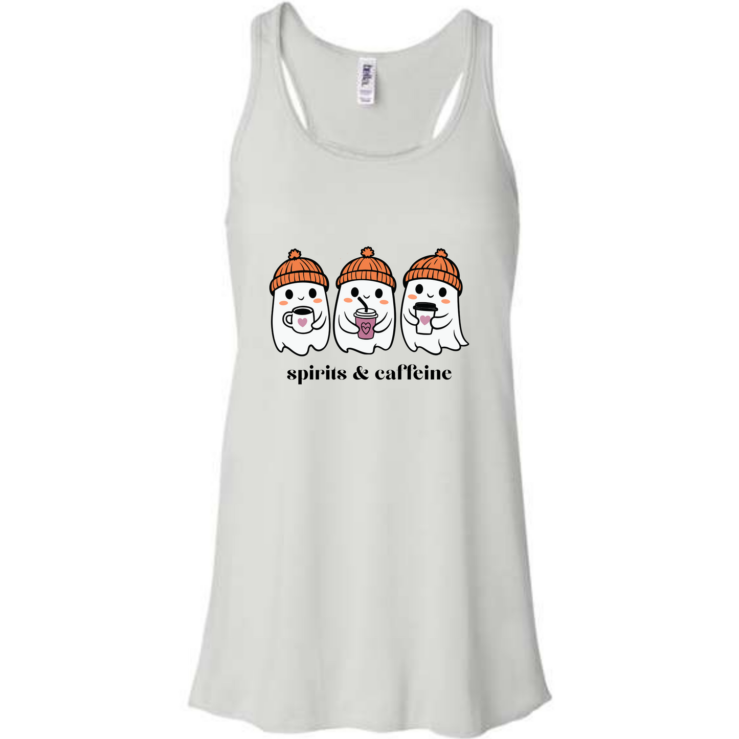 Spirits & Caffeine - Women's Flowy Racerback Tank - Assorted Colors