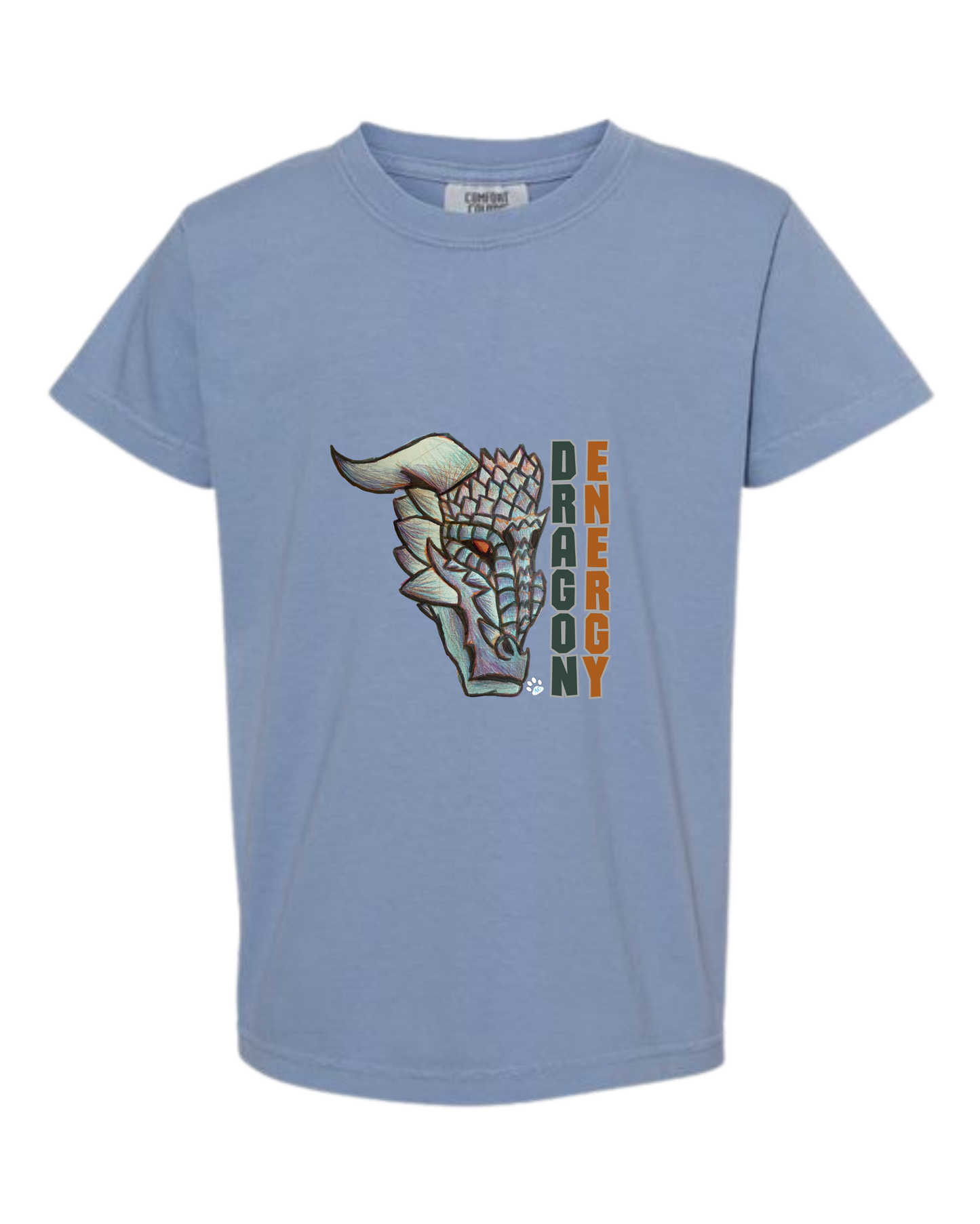 Dragon Energy - Comfort Colors - Heavyweight Youth Tee - Neutral Colors & Blues