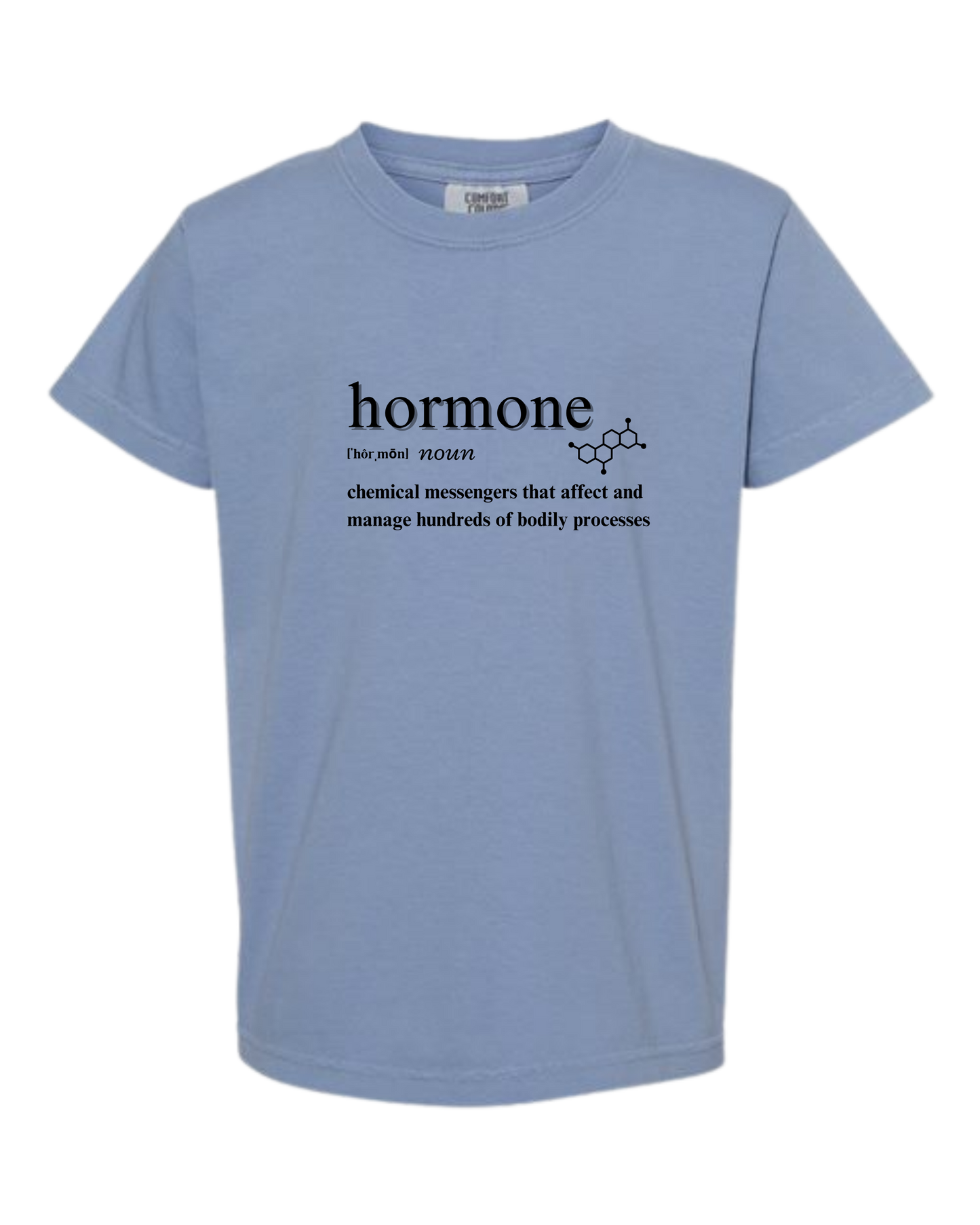 Hormone - Comfort Colors - Heavyweight Youth Tee - Neutral Colors & Blues