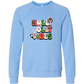 Holly Jolly Vibes - Sponge Fleece Raglan Sweatshirt - Blues, Purples