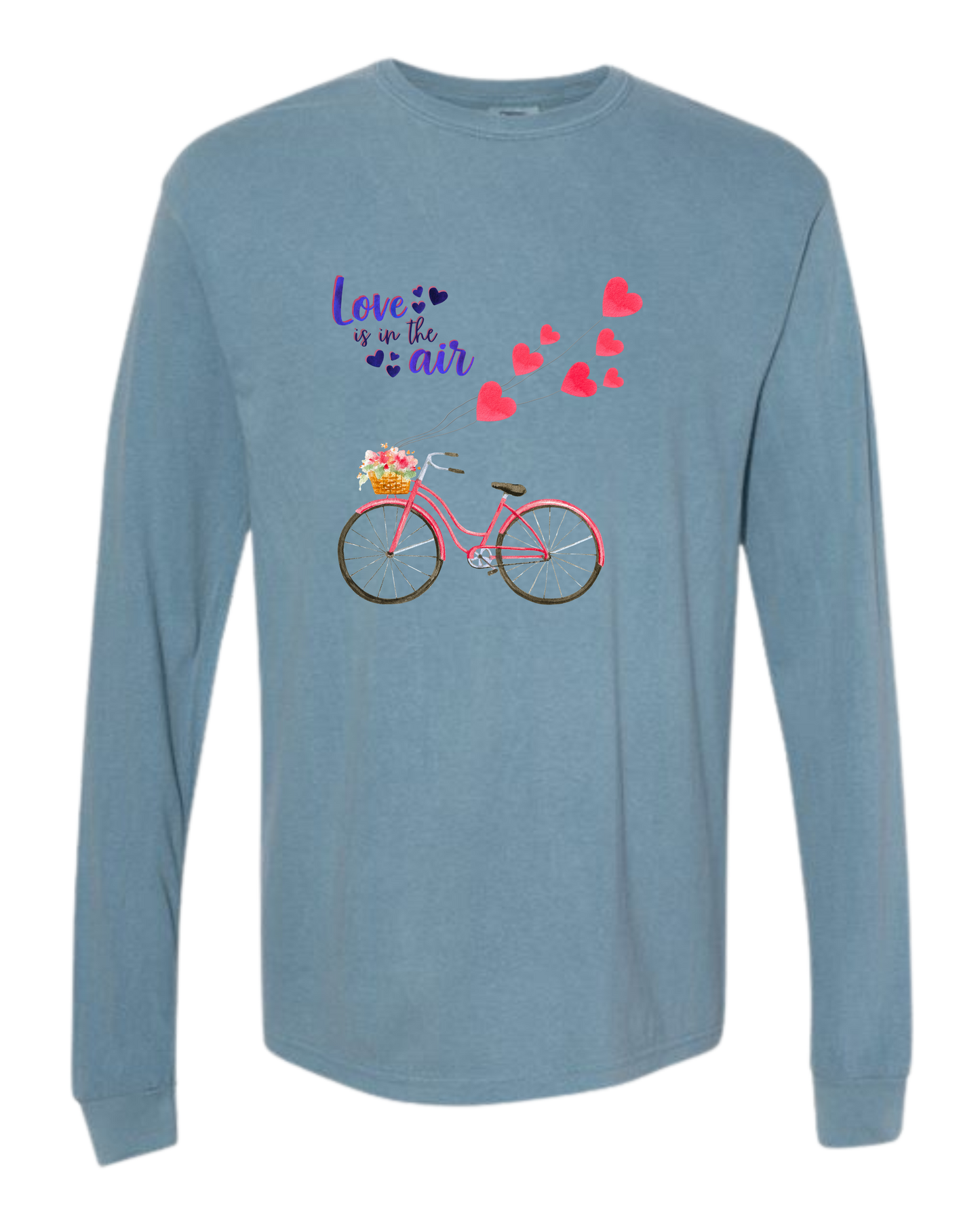 Love is in the Air - Comfort Colors - Heavyweight Long Sleeve Tee - Blues & Greens