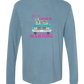 Get in Loser We're Playing Mahjong - Comfort Colors - Heavyweight Long Sleeve Tee - Blues & Greens