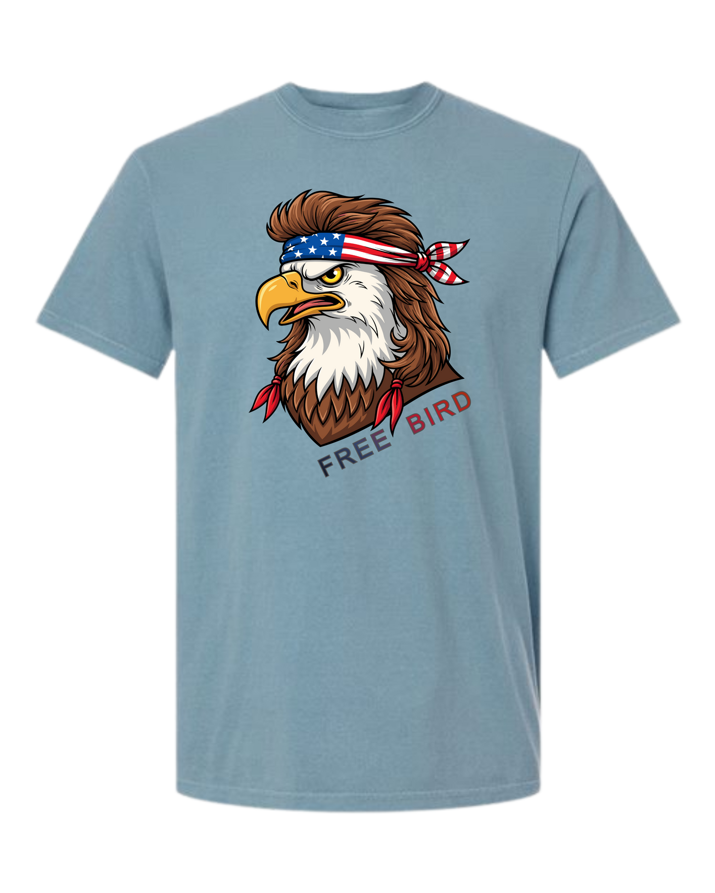 Rockin Free Bird - Comfort Colors - Heavyweight Unisex Tee - Blues