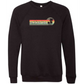 On Island Time - Sponge Fleece Raglan Sweatshirt - Blues, Greens, Purple, and Black