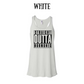 straight outta hormones - women's flowy racerback tank