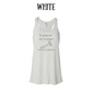 to shave or not to shave - women's flowy racerback tank