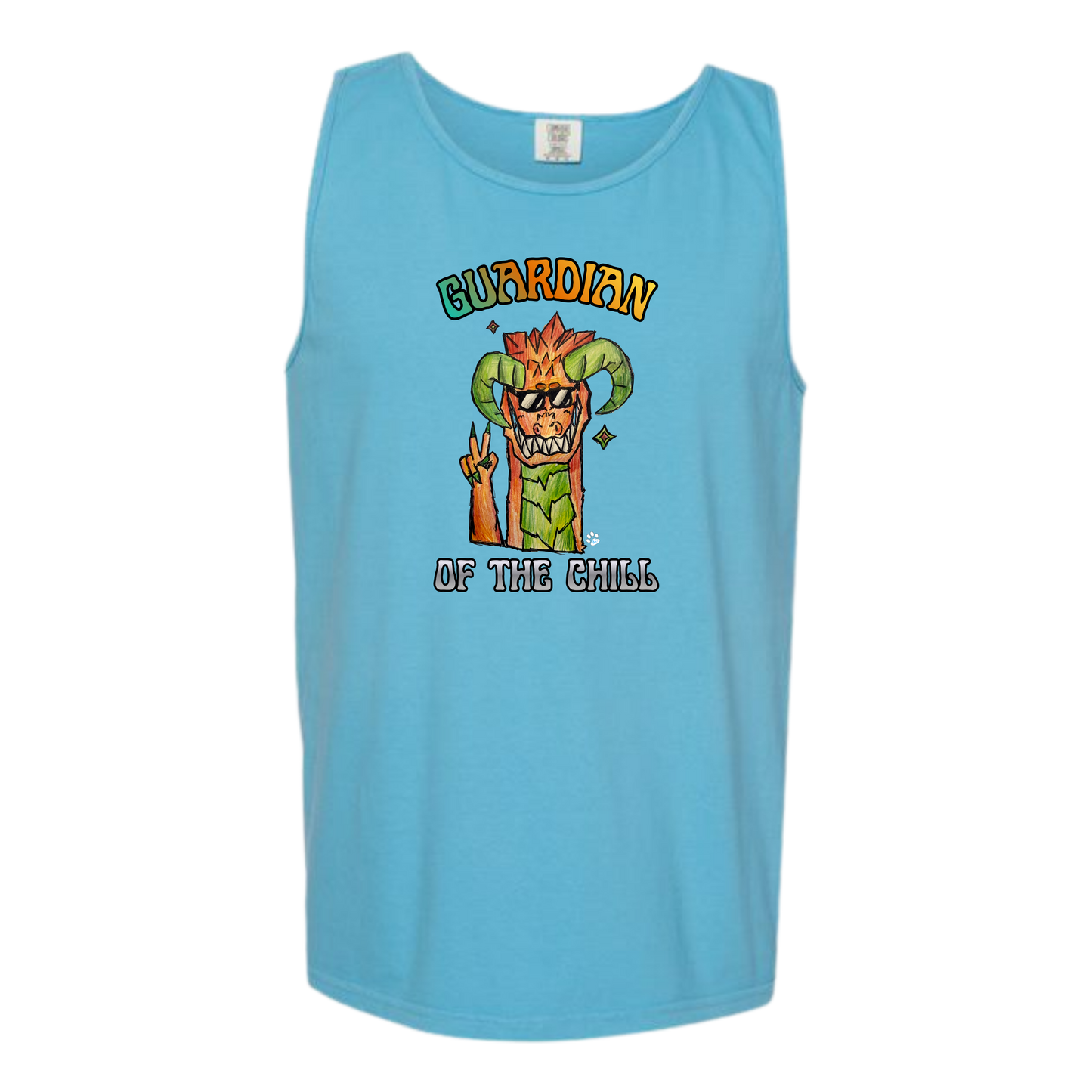 Guardian of The Chill - Comfort Colors - Unisex Tank - Neutral Colors & Blues