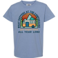 What Happens At The Campground - Comfort Colors - Heavyweight Youth Tee - Neutral Colors & Blues