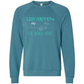 Life Happens The Beach Helps - Sponge Fleece Raglan Sweatshirt - Blues, Greens, Purple, and Black