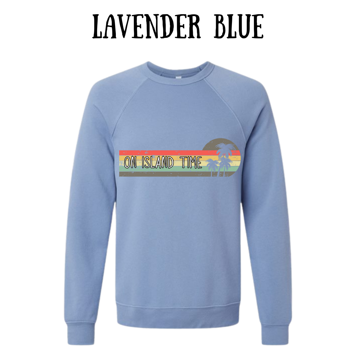 VP - On Island Time - Sponge Fleece Raglan Sweatshirt - Blues, Purples