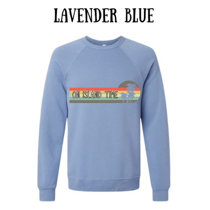 VP - On Island Time - Sponge Fleece Raglan Sweatshirt - Blues, Purples