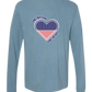 One Nation One Heart - Comfort Colors - Heavyweight Long Sleeve Tee - Blues & Greens