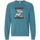Booked for the Summer - Sponge Fleece Raglan Sweatshirt - Blues, Greens, Purple, and Black
