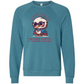 Lovin' Life as a Free Bird - Sponge Fleece Raglan Sweatshirt - Blues, Greens, Purple, and Black
