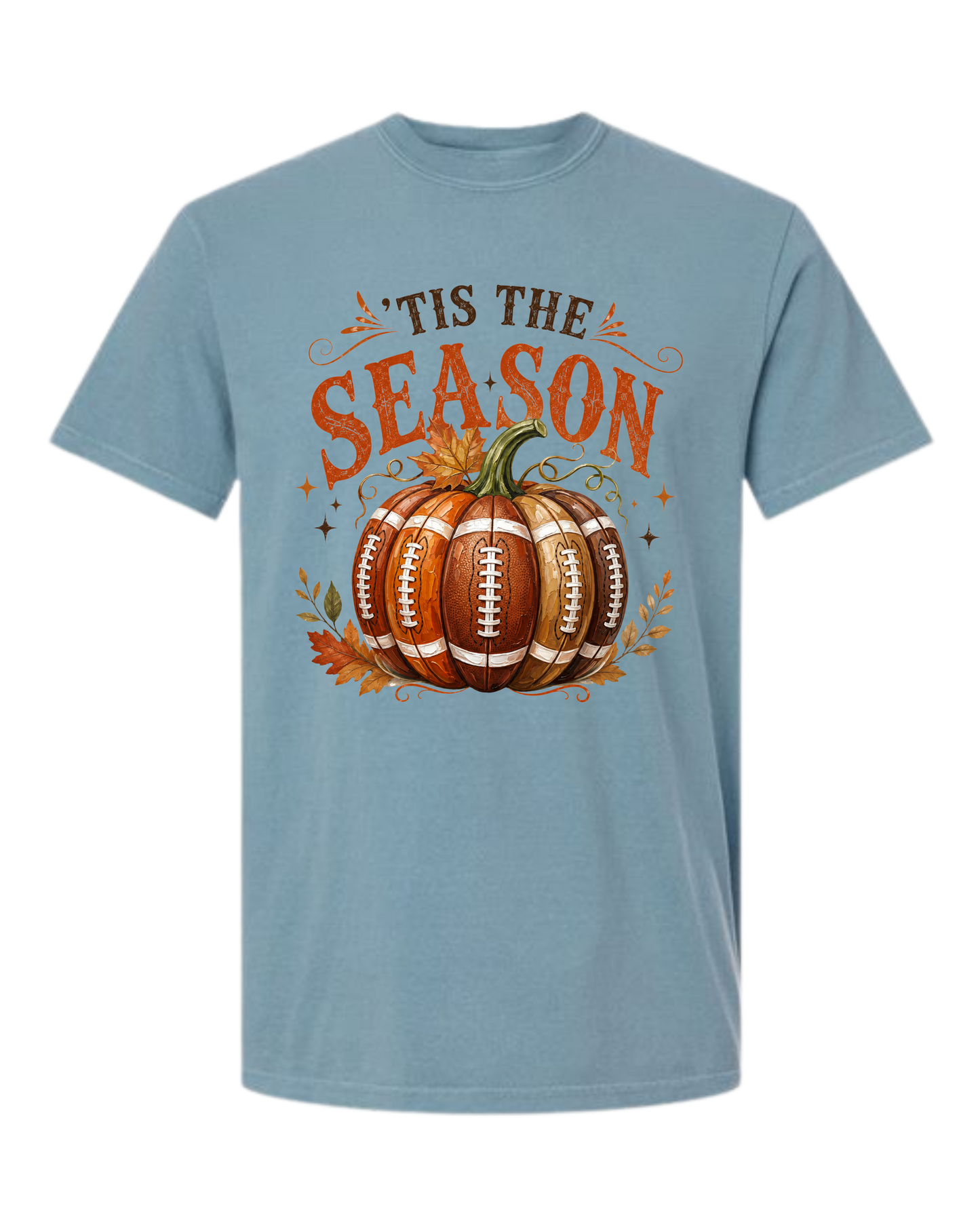 'Tis Football Season - Comfort Colors - Heavyweight Unisex Tee - Blues