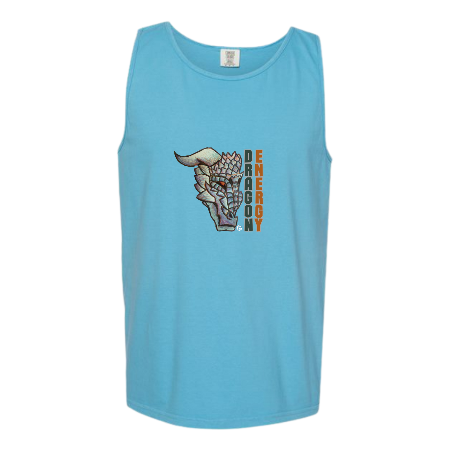 Dragon Energy - Comfort Colors - Unisex Tank - Neutral Colors & Blues