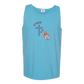 Loves Jesus & America too - Comfort Colors - Unisex Tank - Neutral Colors & Blues