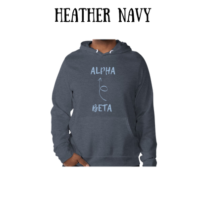 beta to alpha - sponge fleece hoodie - blues, purples