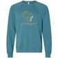 Not Perfect Just Forgiven - Sponge Fleece Raglan Sweatshirt - Blues, Greens, Purple, and Black