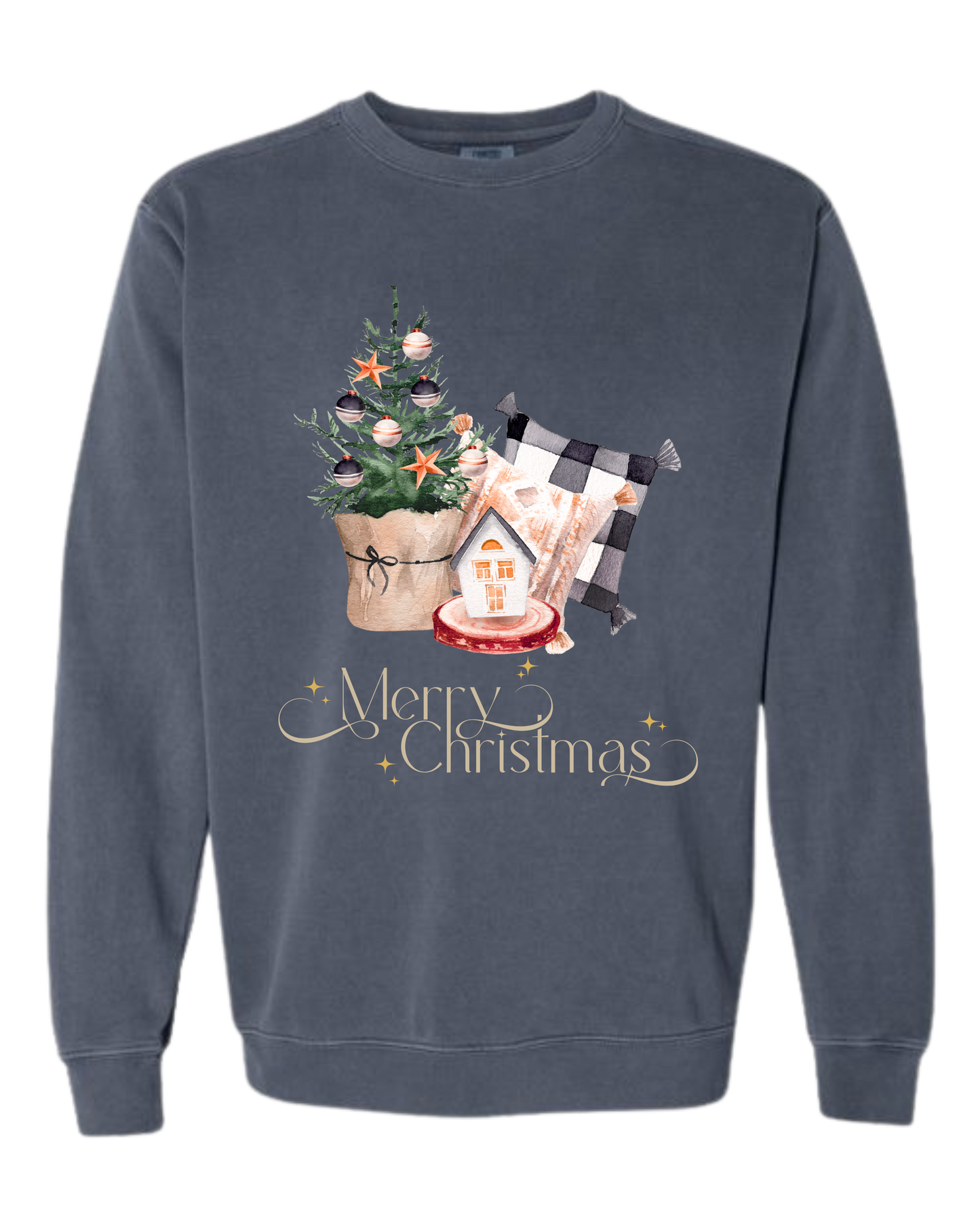 Country Christmas- Comfort Colors - Sweatshirt - Blues