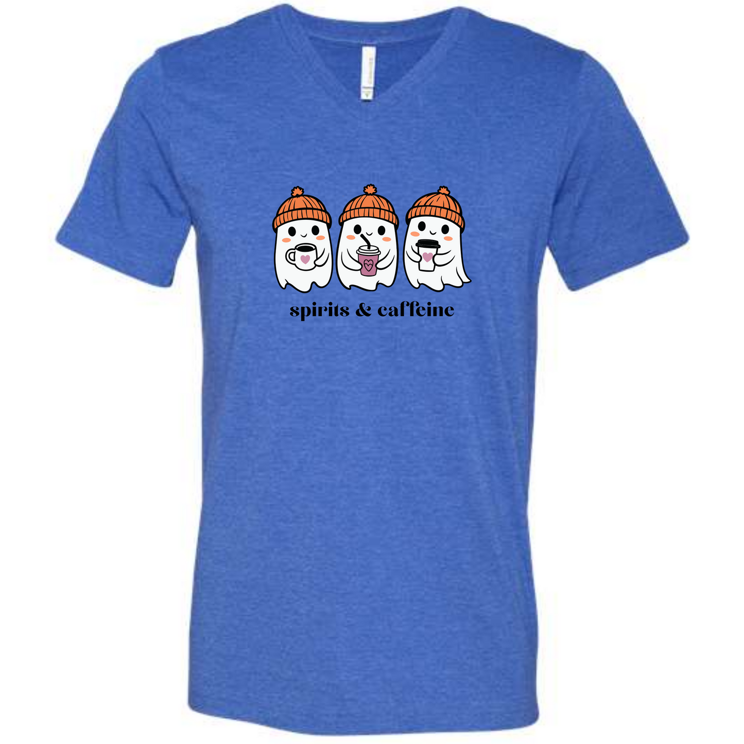 Spirits & Caffeine - Unisex V-Neck - Assorted Colors