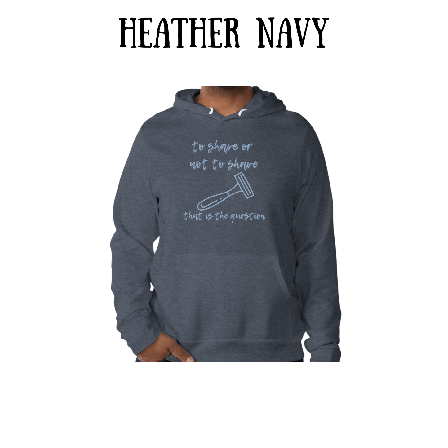 to shave or not to shave - sponge fleece hoodie - blues, purples