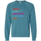 Sorry. Can't. Date With A Bat Boy. Bye. - Sponge Fleece Raglan Sweatshirt - Blues, Greens, Purple, and Black
