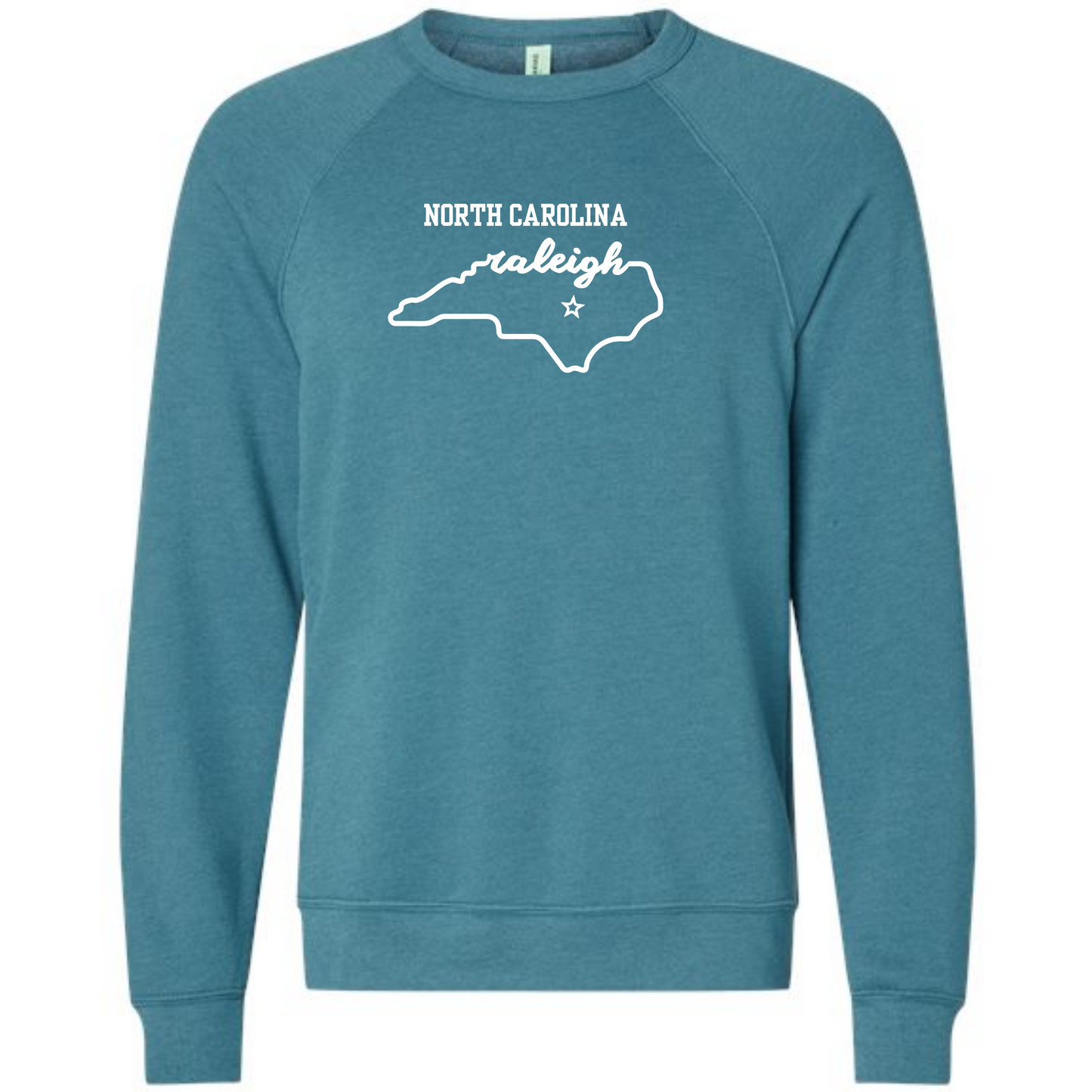 Kella McLean - Sponge Fleece Raglan Sweatshirt - Blues, Greens, Purple, and Black