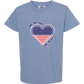 One Nation One Heart - Comfort Colors - Heavyweight Youth Tee - Neutral Colors & Blues
