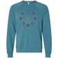 When The Moon Speaks My Body Listens - Sponge Fleece Raglan Sweatshirt - Blues, Greens, Purple, and Black