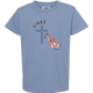 Loves Jesus & America too - Comfort Colors - Heavyweight Youth Tee - Neutral Colors & Blues