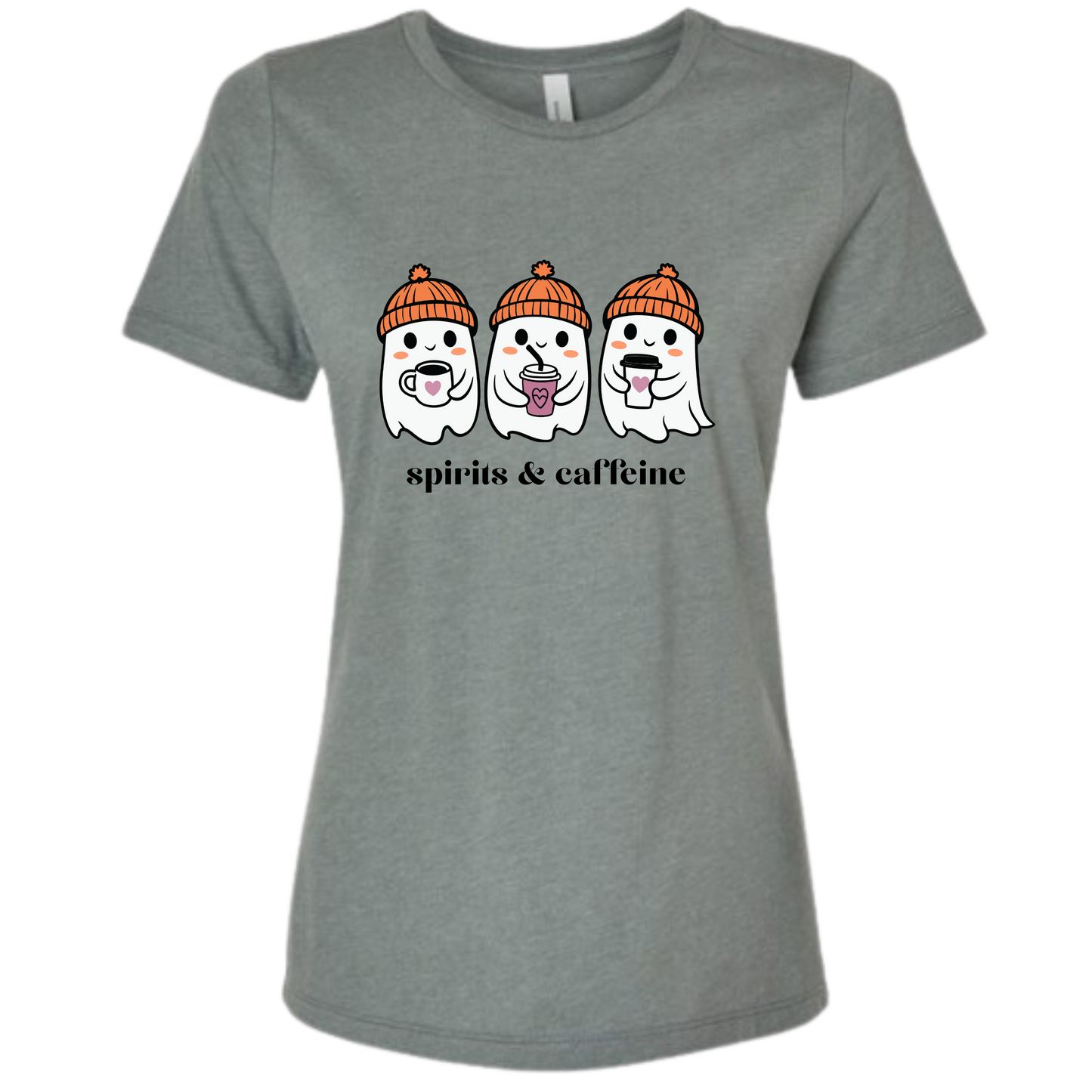 Spirits & Caffeine - Women's Relaxed Fit Tee - Assorted Colors