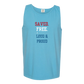 Saved. Free. Loud & Proud - Comfort Colors - Unisex Tank - Neutral Colors & Blues
