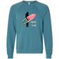 Mana in My Soul - Sponge Fleece Raglan Sweatshirt - Blues, Greens, Purple, and Black