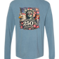 America's 250th Birthday - Comfort Colors - Heavyweight Long Sleeve Tee - Blues & Greens