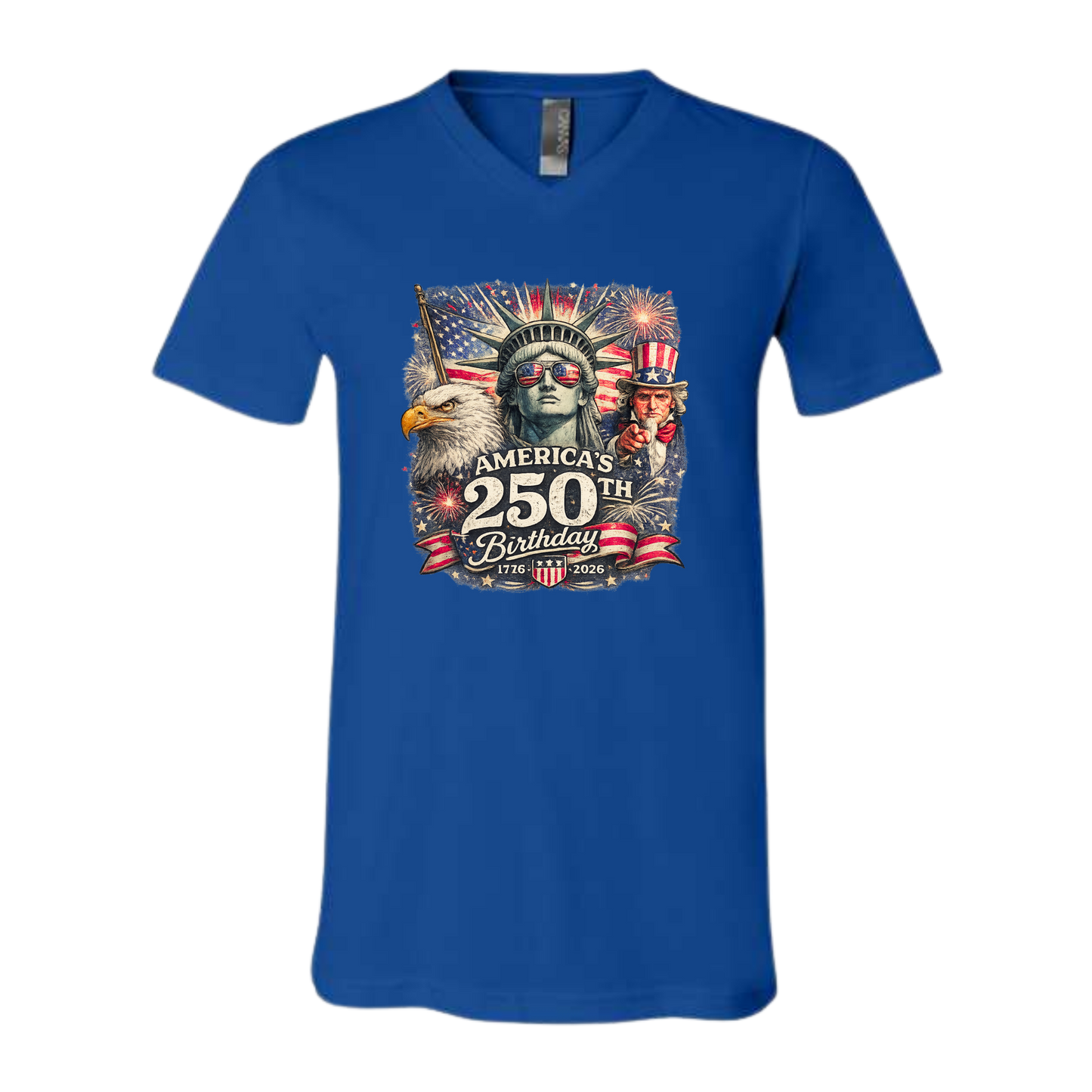 America's 250th Birthday - Bella+Canvas - Unisex V-Neck - Assorted Colors