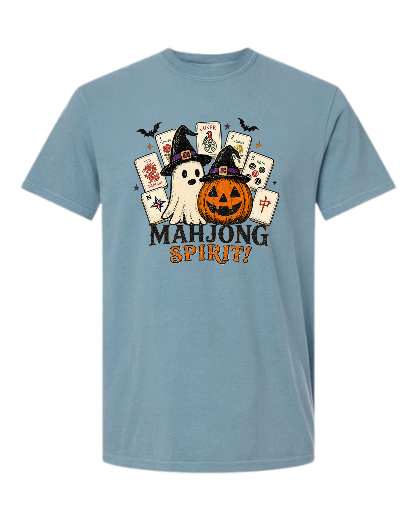 Mahjong Spirit - Comfort Colors - Heavyweight Unisex Tee - Blues