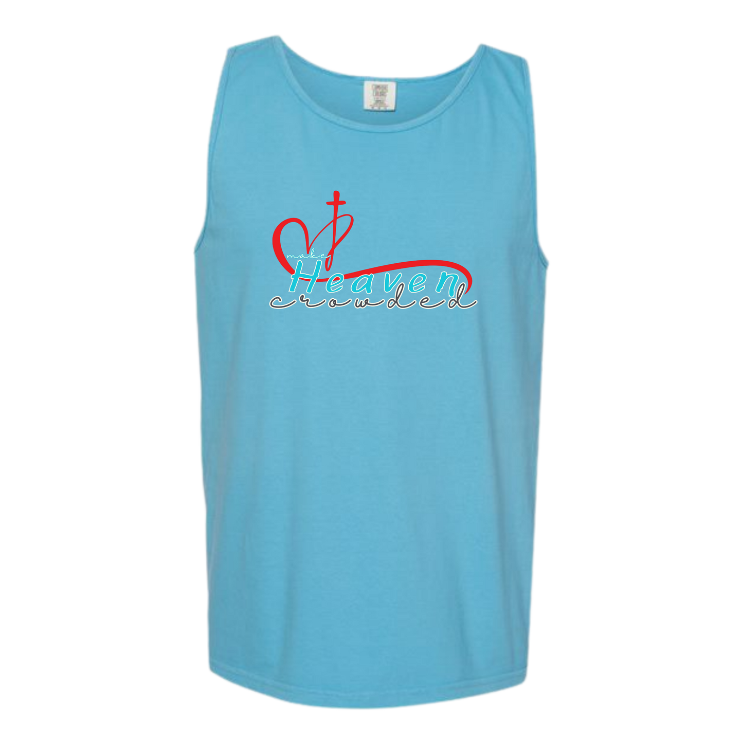 Make Heaven Crowded - Comfort Colors - Unisex Tank - Neutral Colors & Blues