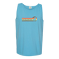 On Island Time - Comfort Colors - Unisex Tank - Neutral Colors & Blues