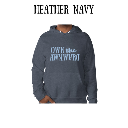 own the awkward - sponge fleece hoodie - blues, purples