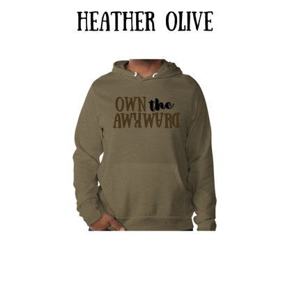 own the awkward - sponge fleece hoodie - greens, neutrals