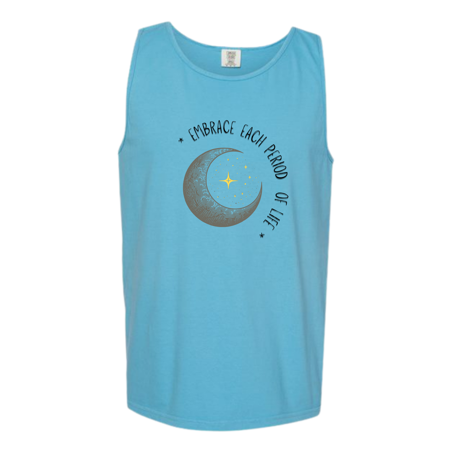 Embrace Each Period of Life - Comfort Colors - Unisex Tank - Neutral Colors & Blues