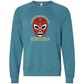 Masked Because We Are Unstable - Sponge Fleece Raglan Sweatshirt - Blues, Greens, Purple, and Black