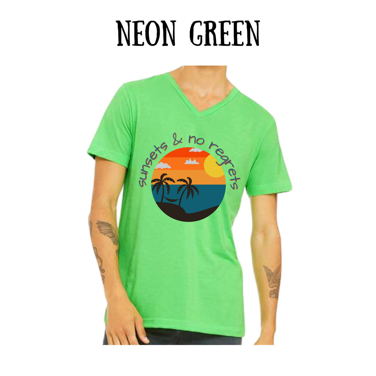 VP - Sunsets & No Regrets - Unisex V-Neck - Assorted Colors