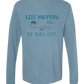 Life Happens The Beach Helps - Comfort Colors - Heavyweight Long Sleeve Tee - Blues & Greens