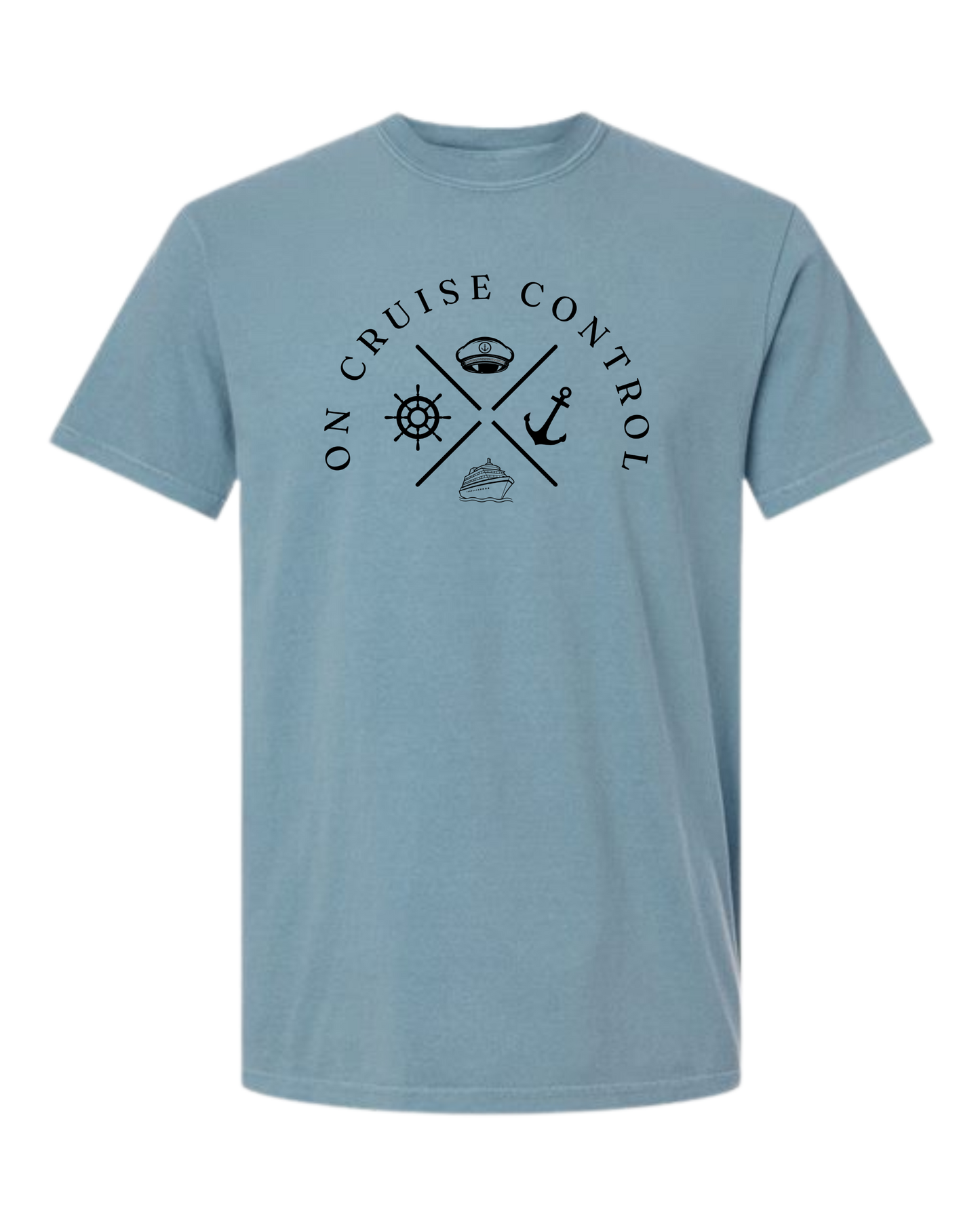 On Cruise Control - Comfort Colors - Heavyweight Unisex Tee - Blues