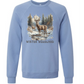 Winter Woodland - Sponge Fleece Raglan Sweatshirt - Blues, Purples
