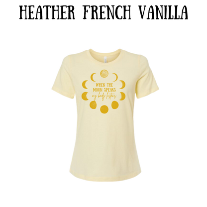 when the moon speaks - women's relaxed fit tee - neutrals