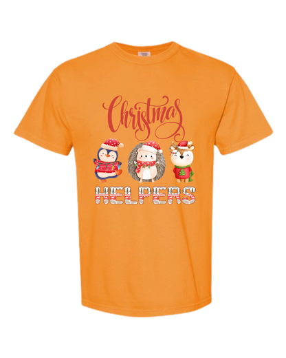 Christmas Helpers - Comfort Colors - Heavyweight Unisex Tee - Yellows, Oranges
