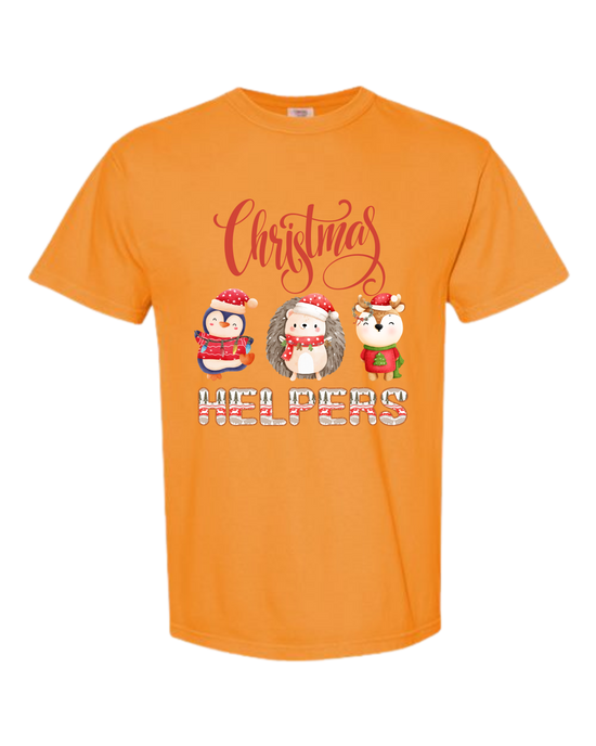 Christmas Helpers - Comfort Colors - Heavyweight Unisex Tee - Yellows, Oranges